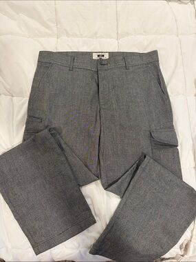 Joseph Abboud Men's Gray Cargo Pants - Straight Leg